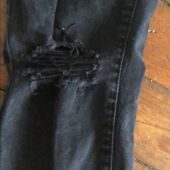 Black, Ripped Garage Jeans - Picture 3 of 5